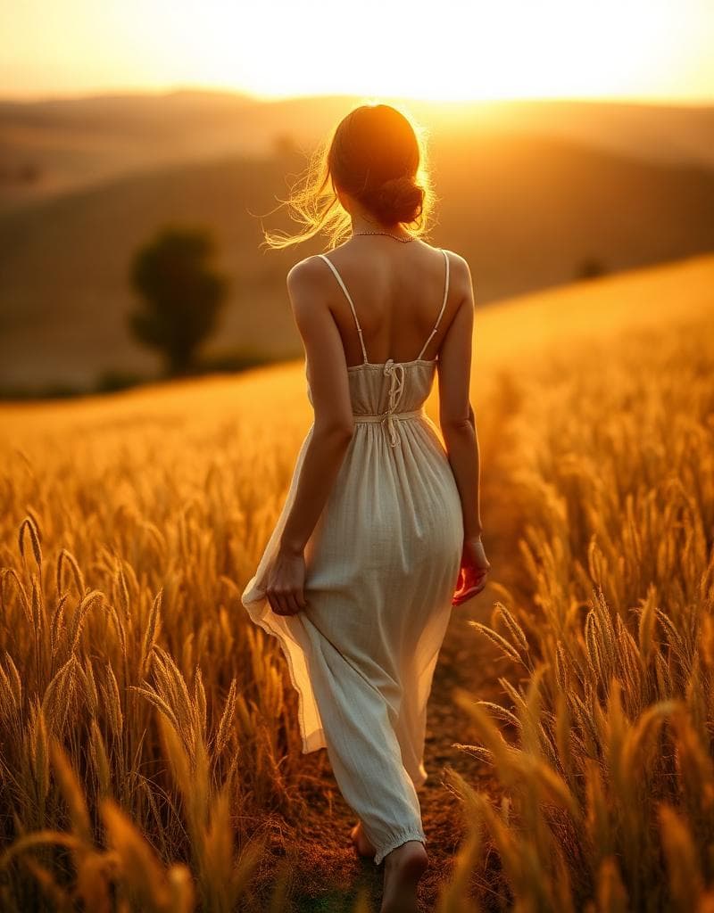 Editorial portrait at golden hour